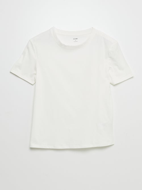 T-shirt uni en coton - So Easy - Kiabi