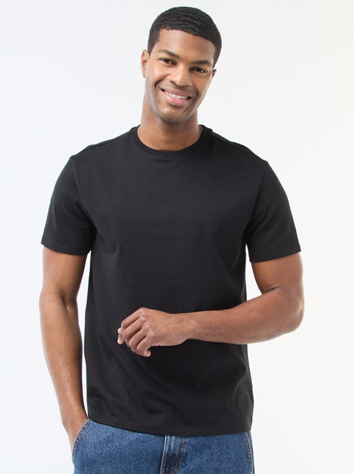 T-shirt uni en coton pour homme à col rond - Kiabi T-shirt uni en coton pour homme à col rond - Kiabi