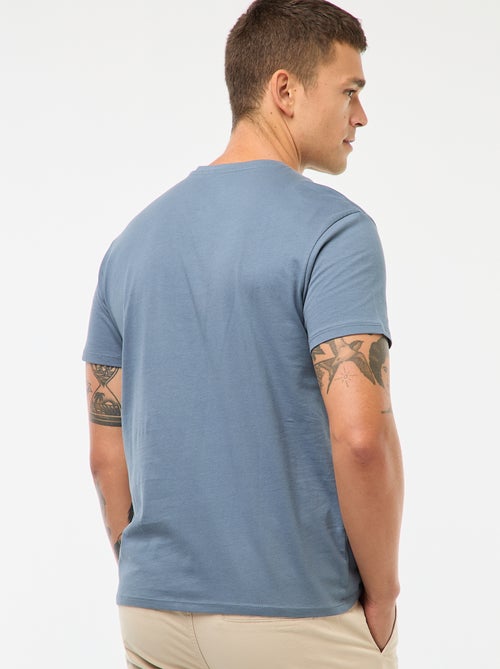 T-shirt uni en jersey à col rond homme - Kiabi