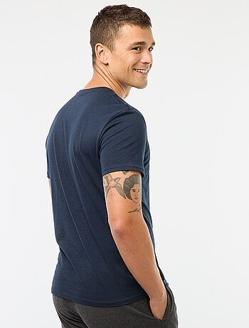 T-shirt en jersey uni à col rond pour homme