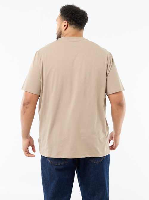 T-shirt uni en jersey à col rond pour homme - Kiabi