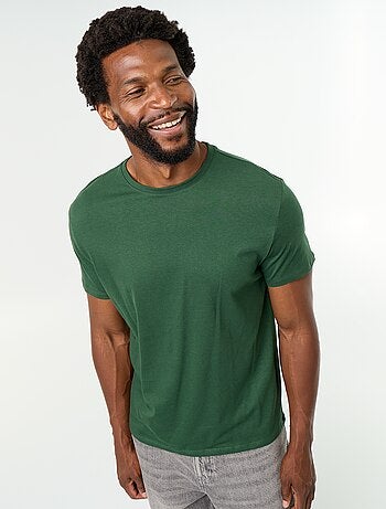 T-shirt en jersey uni à col rond pour homme