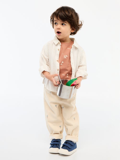 T-shirt uni en jersey coton - Kiabi