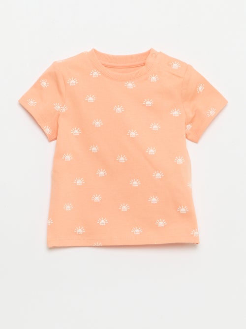T-shirt uni en jersey coton - Kiabi