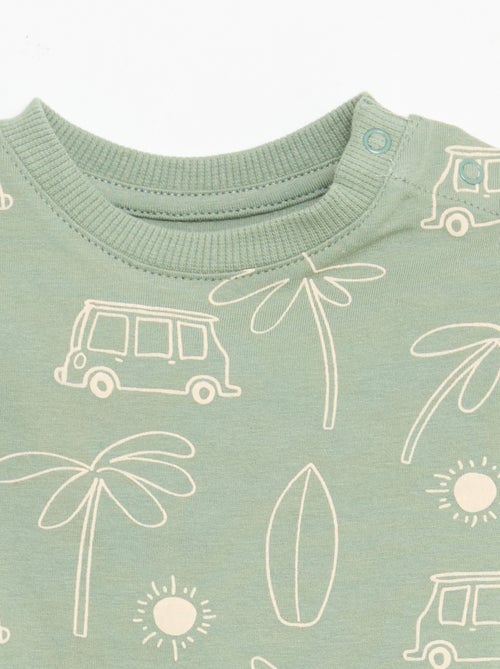 T-shirt uni en jersey coton - Kiabi