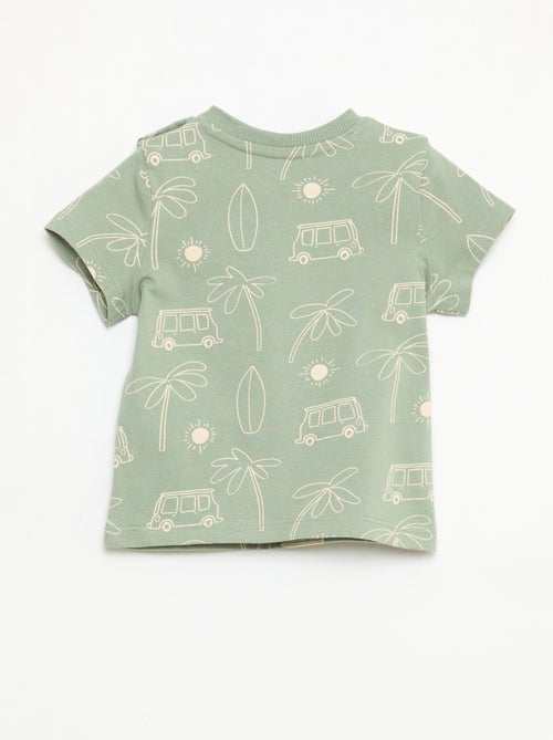 T-shirt uni en jersey coton - Kiabi