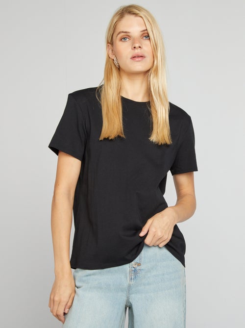 T-shirt uni en jersey - Kiabi