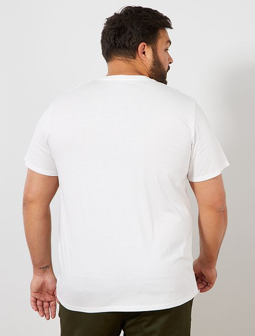 T-shirt uni en maille jersey - Kiabi