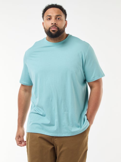 T-shirt uni en maille jersey - Kiabi