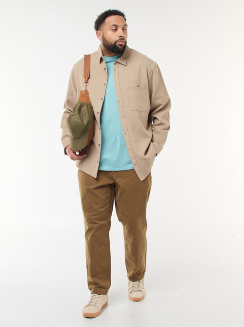 T-shirt uni en maille jersey - Kiabi