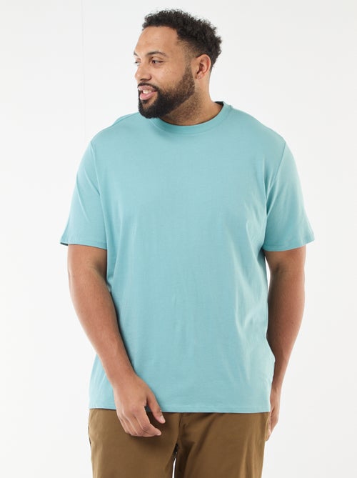 T-shirt uni en maille jersey - Kiabi