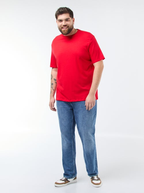 T-shirt uni en maille jersey - Kiabi