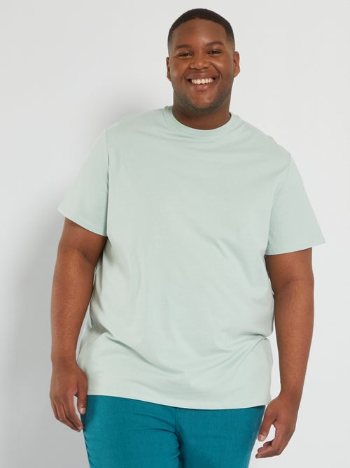 T-shirt uni en maille jersey - Kiabi