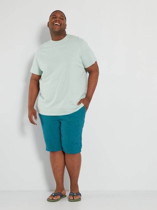 T-shirt uni en maille jersey - Kiabi