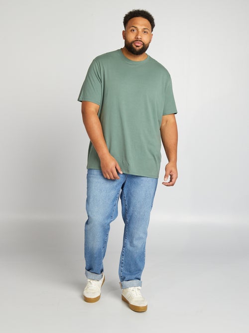 T-shirt uni en maille jersey - Kiabi