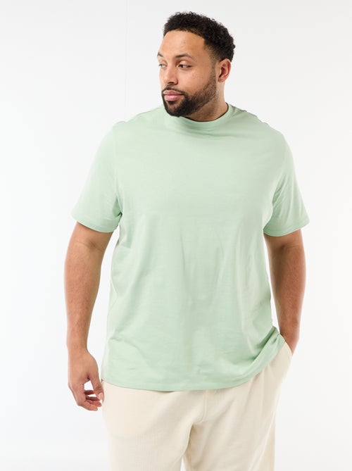 T-shirt uni en maille jersey - Kiabi