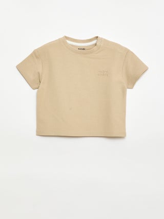 T-shirt uni manches courtes en coton