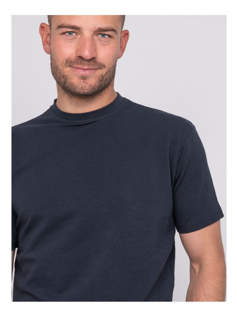 T-shirt uni nimy Bleu marine - Kiabi
