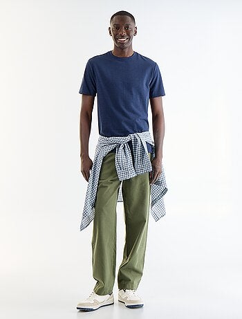 T-shirt uni à col rond homme