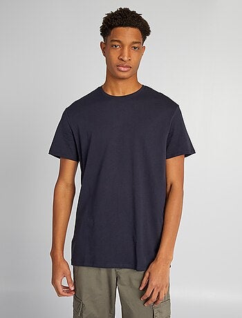 T-shirt uni pur coton +1m90 - Kiabi