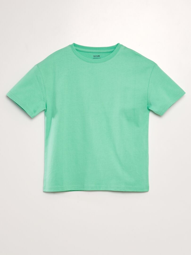 T-shirt uni Vert - Kiabi