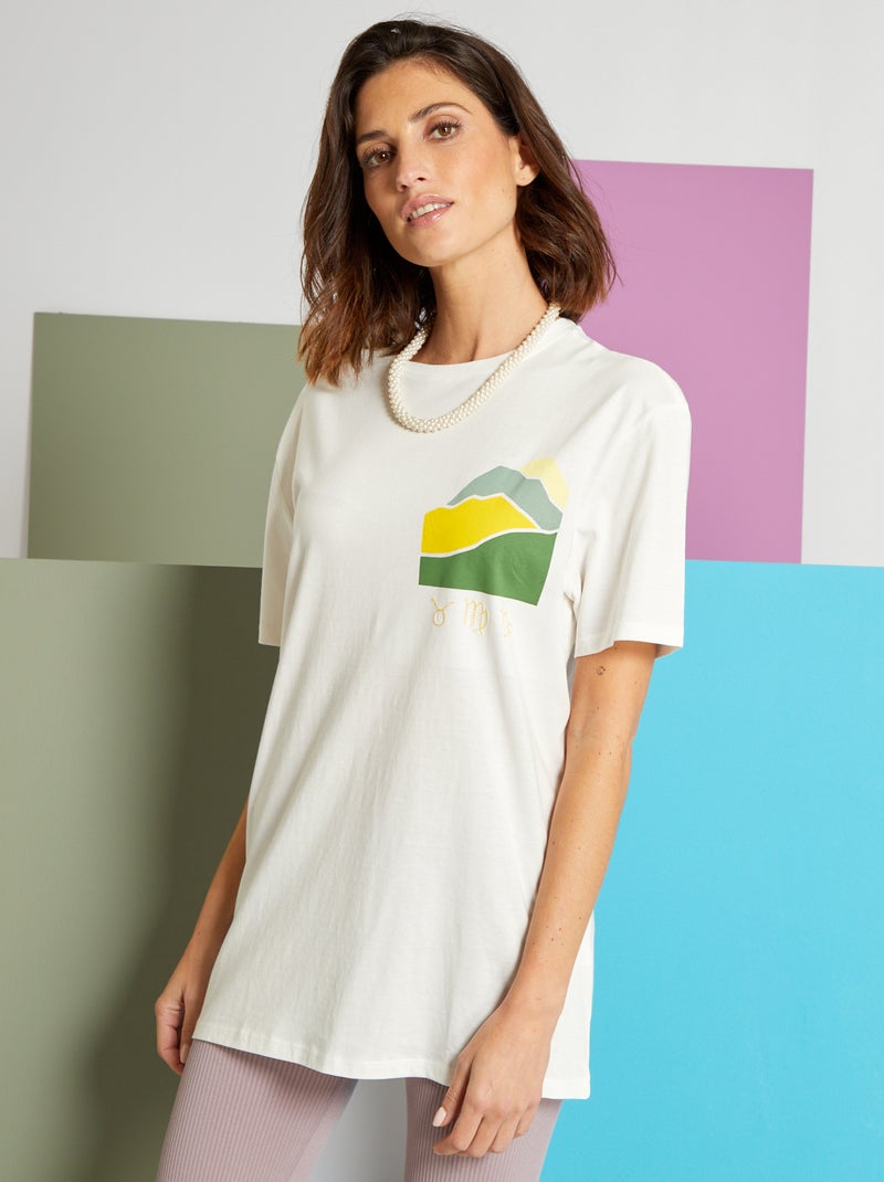 T-shirt unisexe en jersey Blanc - Kiabi