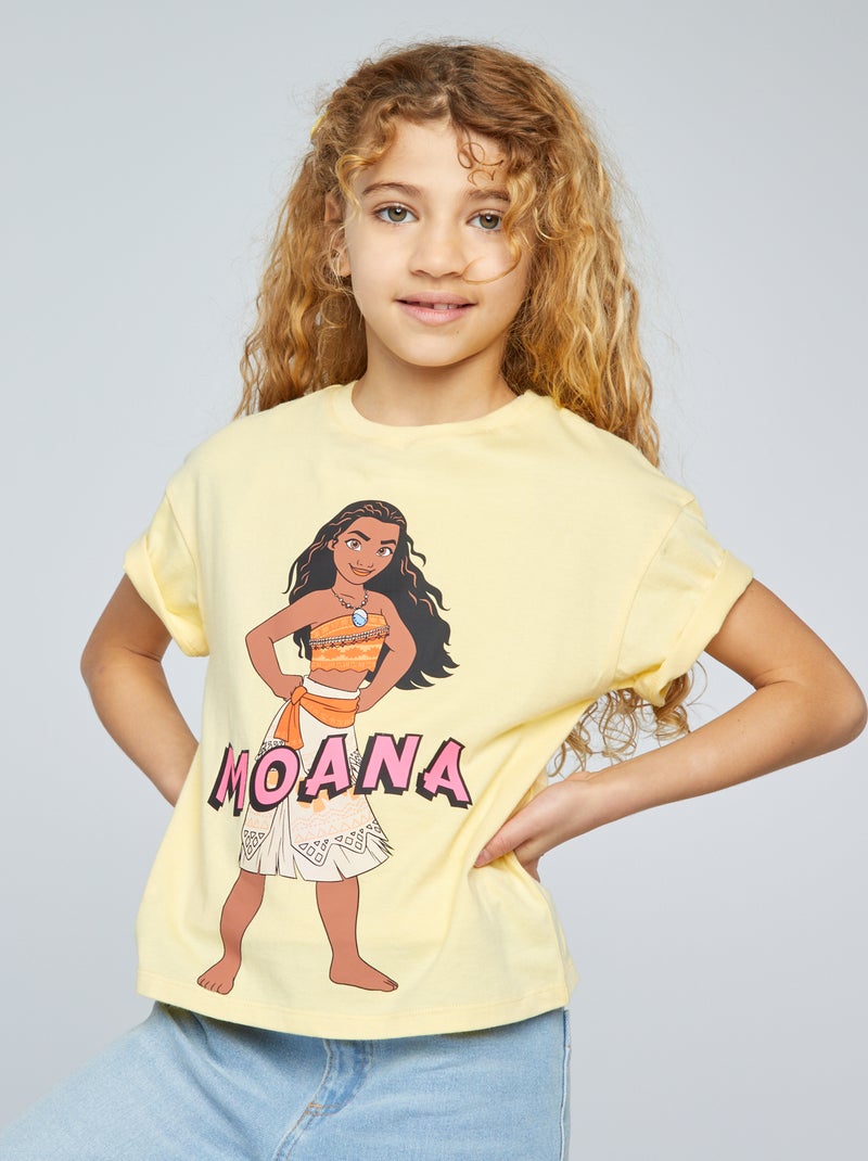 T-shirt 'Vaiana' 'Disney' JAUNE - Kiabi