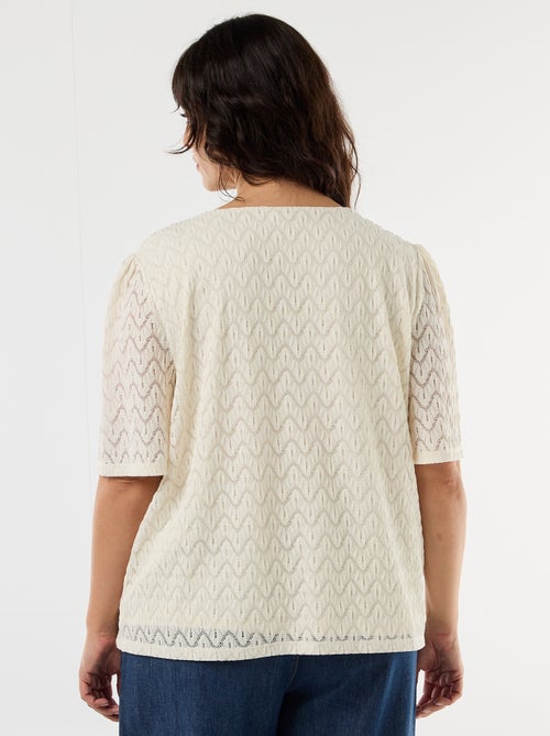 T-shirt van ajourkanten - Kiabi