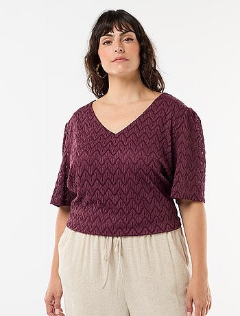 T-shirt van ajourkanten