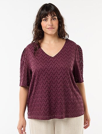 T-shirt van ajourkanten