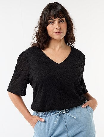 T-shirt van ajourkanten