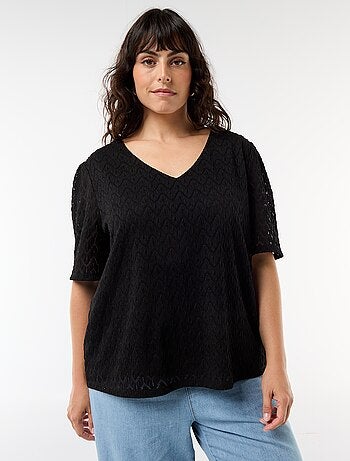 T-shirt van ajourkanten