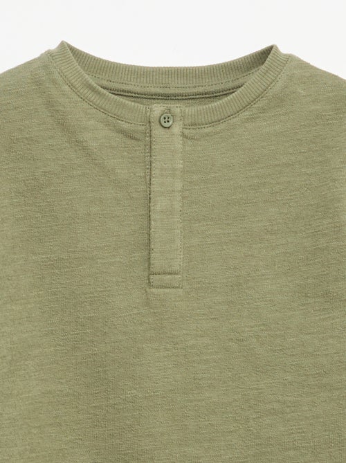 T-shirt van babyterry met lange mouwen - Kiabi