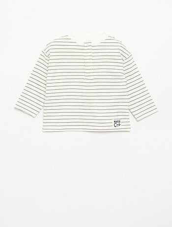 T-shirt van babyterry met lange mouwen