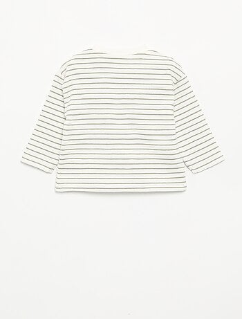 T-shirt van babyterry met lange mouwen