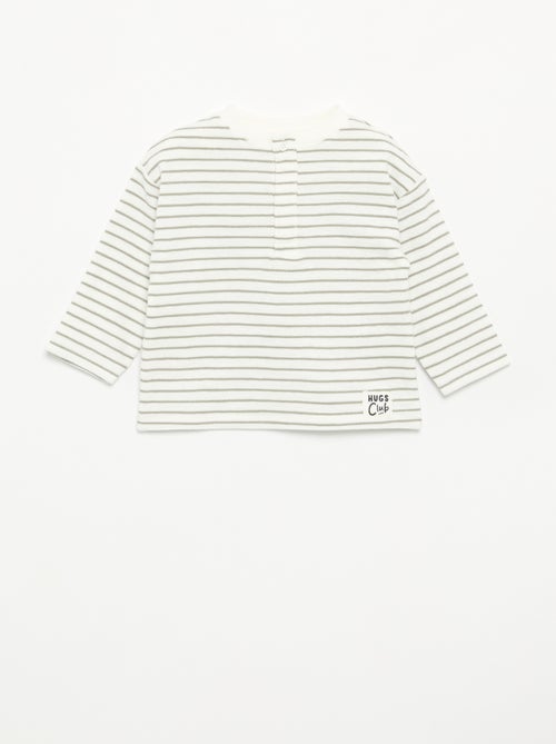 T-shirt van babyterry met lange mouwen - Kiabi