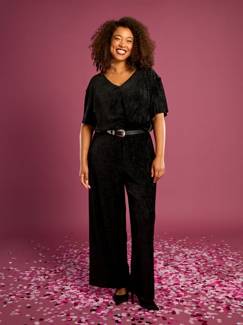 T-shirt van corduroy met korte mouwen - Kiabi