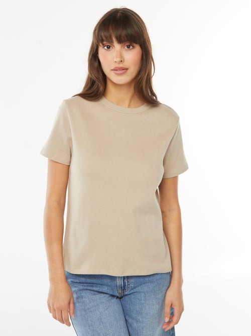 T-shirt van dik katoen - Kiabi