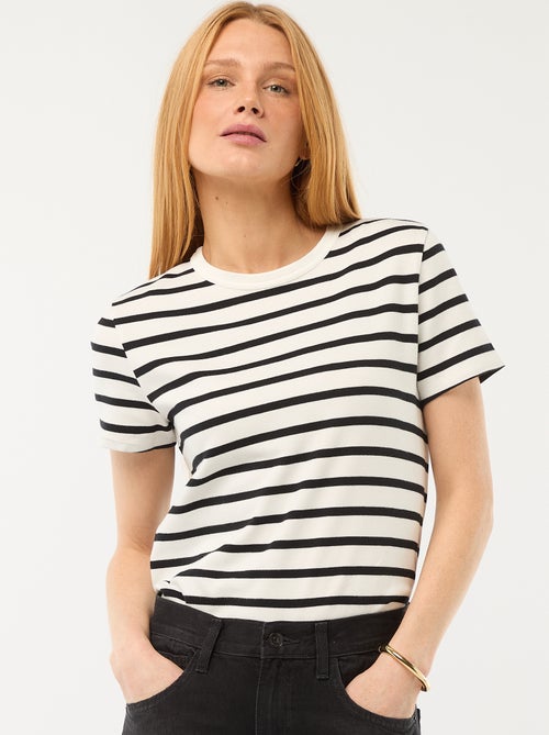 T-shirt van dik katoen - Kiabi