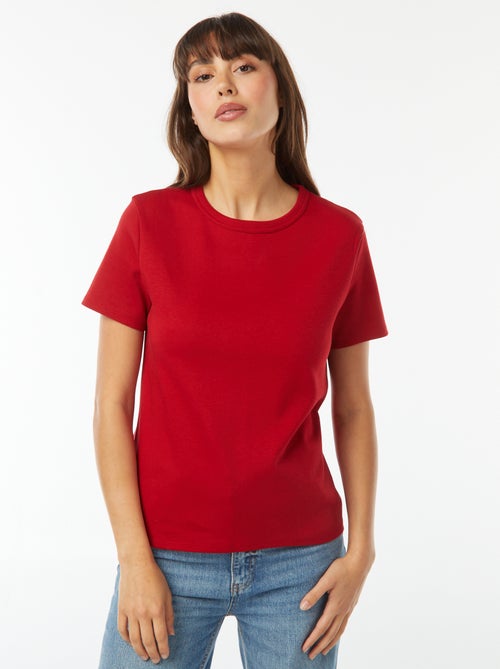 T-shirt van dik katoen - Kiabi