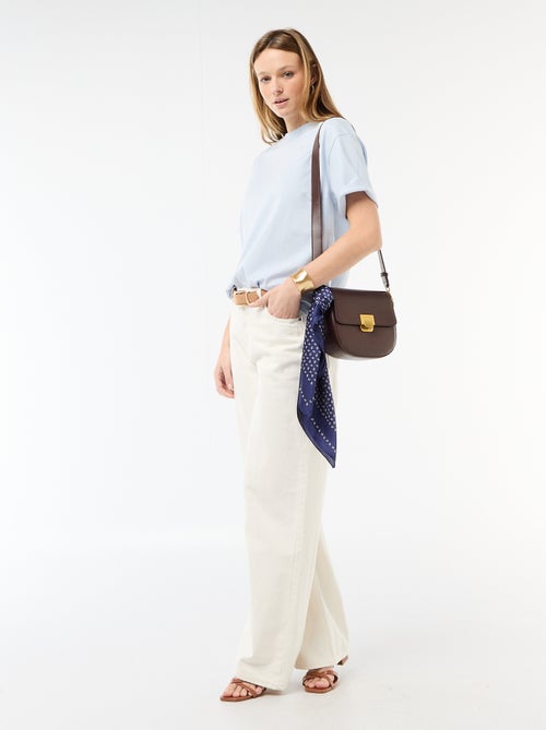 T-shirt van effen jersey met korte mouwen - Kiabi