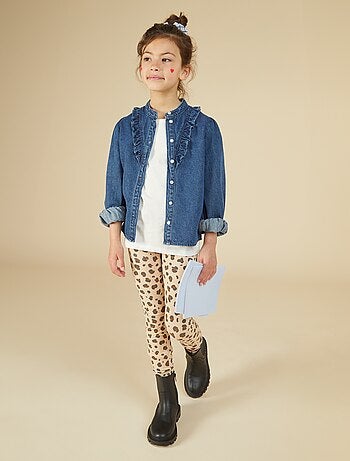 Effen T-shirt van jersey