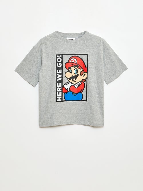 T-shirt van effen katoen 'Nintendo' 'Mario' - Kiabi