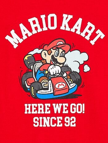 T-shirt van effen katoen 'Nintendo' 'Mario'
