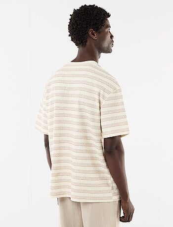 T-shirt van gebreide stof met korte mouwen