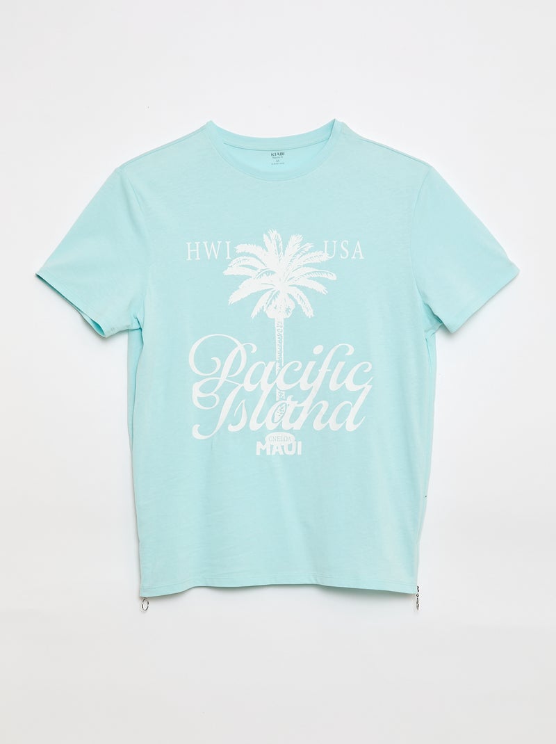 T-shirt van jersey - So Easy Blauw - Kiabi