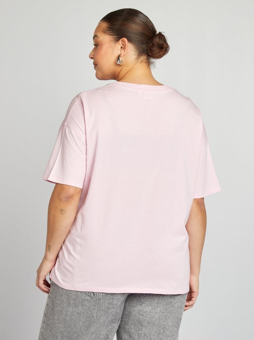 T-shirt van jersey met Blondie-print en korte mouw - Kiabi