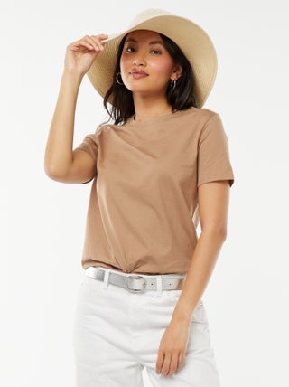 T-shirt van jersey met korte mouwen