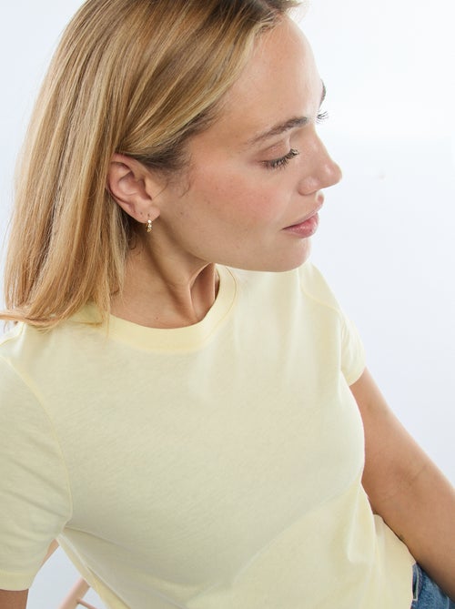 T-shirt van jersey met korte mouwen - Kiabi