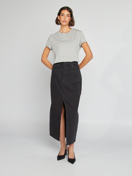 T-shirt van jersey met korte mouwen - Kiabi